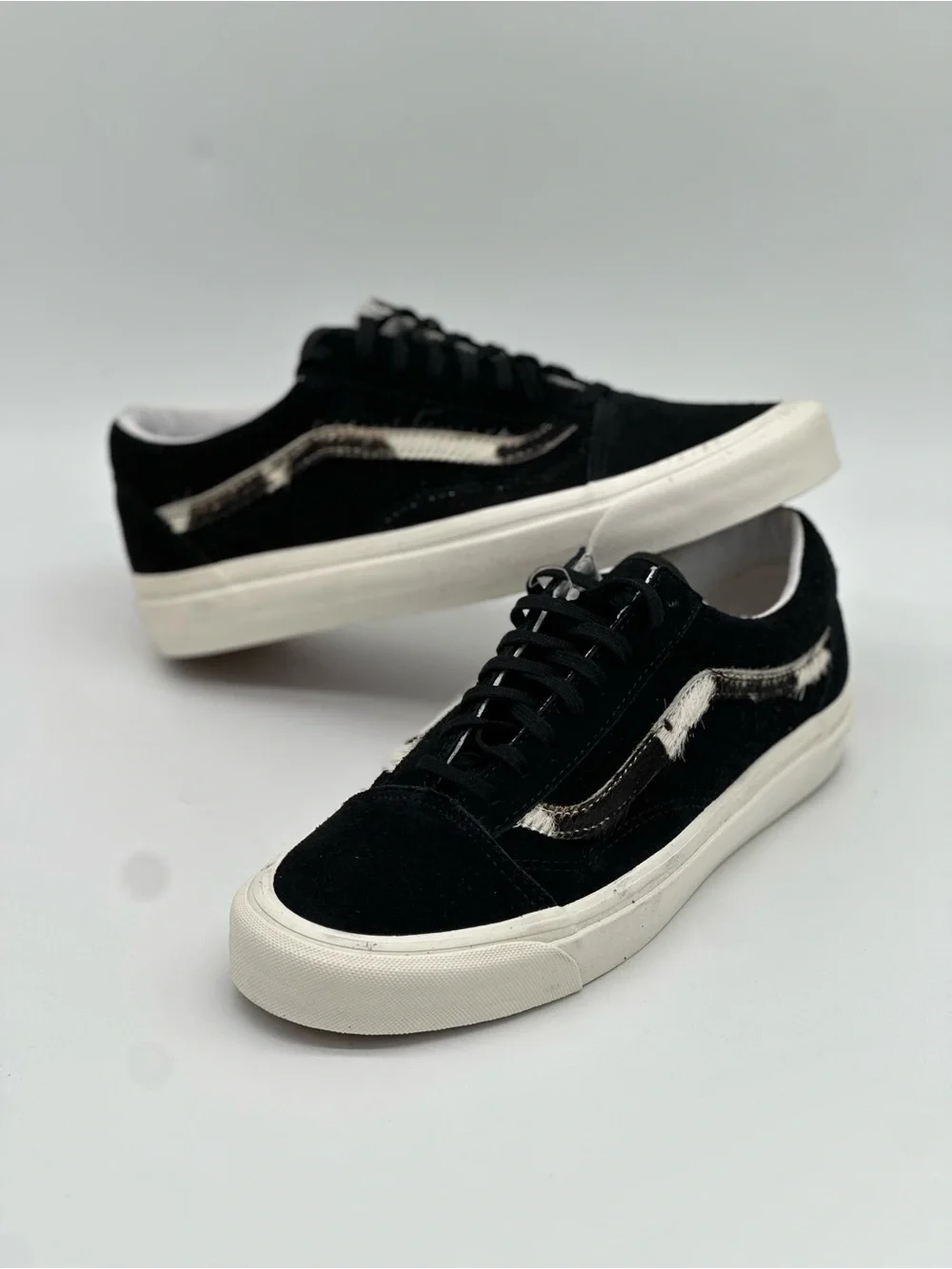 Vans Old Skool Black and White Suede Skate Shoes